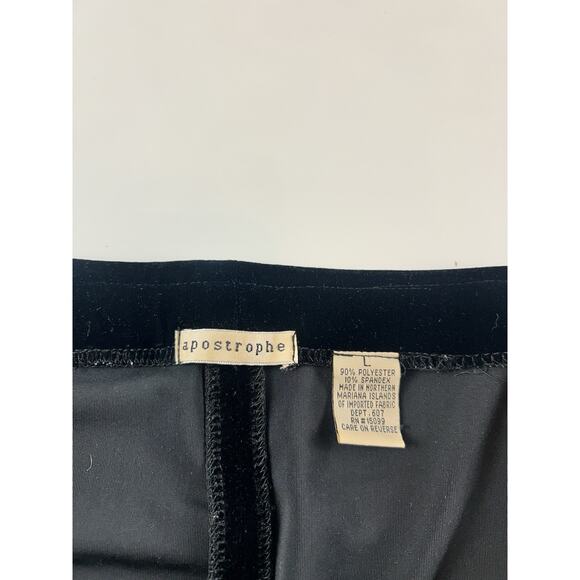 Apostrophe Black Velvet Stretch Maxi Skirt Gothic Dark Fairy Whimsigoth Large - Picture 8 of 9